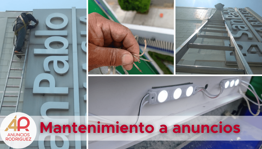 Mantenimiento a anuncios luminosos